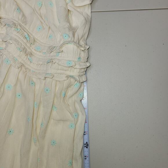 Torrid Womens Maxi Summer Dress Size 3X Tiered Floral Ruffles Smocked Yellow New - Picture 11 of 13